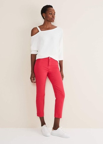 Phase Eight Ramona Straight Leg Trousers Pink Australia | SD0431697